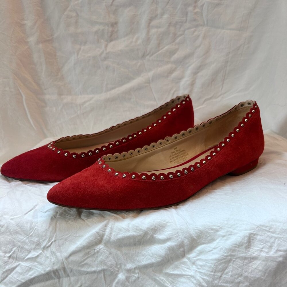 Nine West Siena Colored Suede Ballet Flats